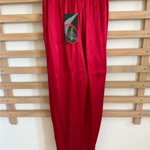 DVF Red Silk Pants